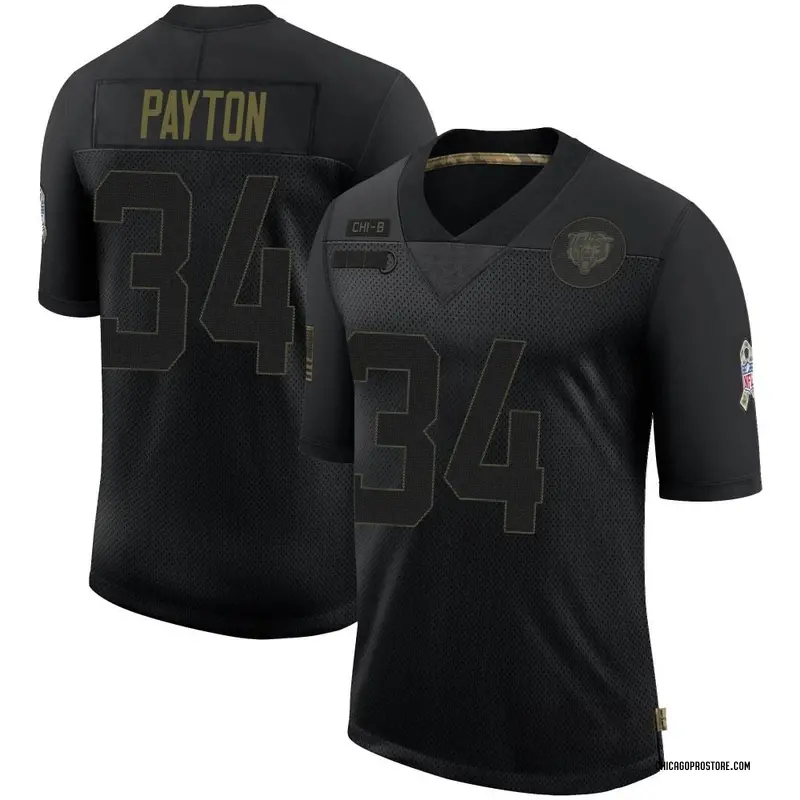 Black Men's Walter Payton Chicago Bears Limited 2020 Salute To ...