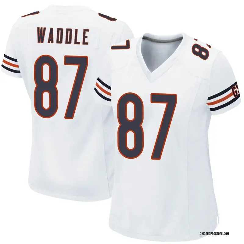 White Women's Tom Waddle Chicago Bears Game Jersey